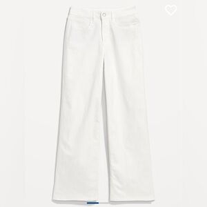 High waisted WOW wide leg jeans size 16 in white